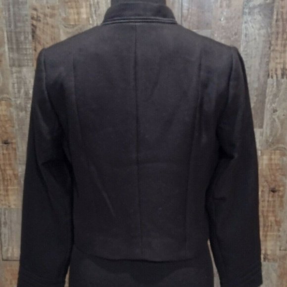 NWT EXPRESS BLACK SPARKLING ACCENTS WOMENS SHORT TUXEDO BLAZER JACKET SZ S NEW - Picture 4 of 8